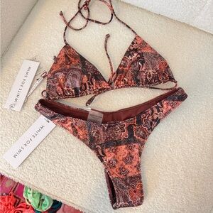 White Fox Paisley Bikini Set